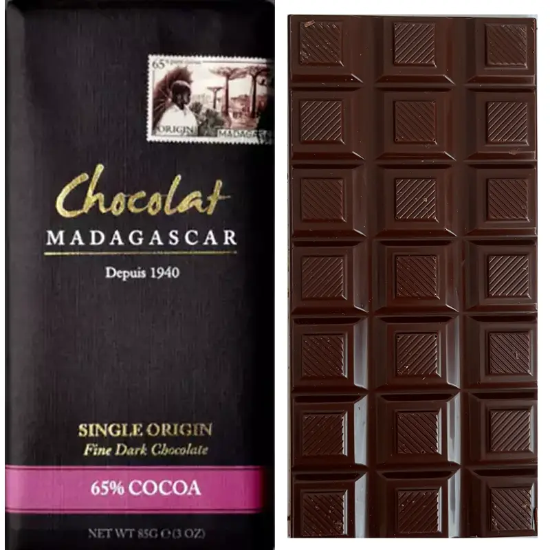 Chocolat MADAGASCAR | Dunkle Schokolade »Madagascar« 65% | 85g 65% Schokolade Single Origin von Chocolate Madagascar