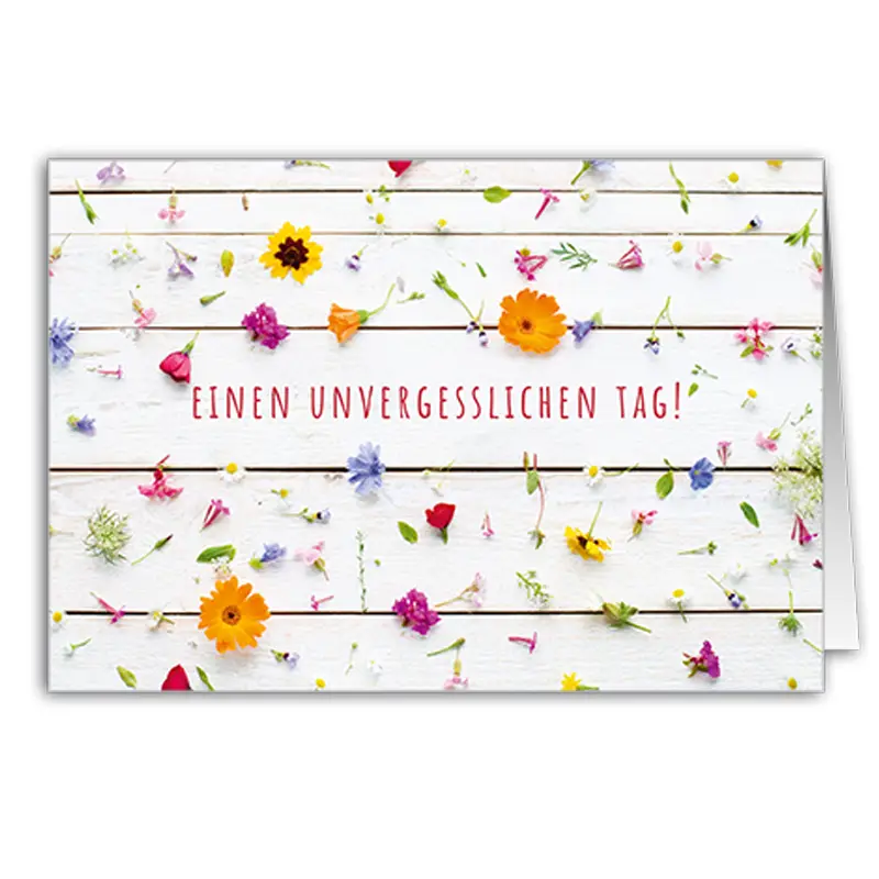 Grußkarte »Einen unvergesslichen Tag« Grußkarte »Einen unvergesslichen Tag«