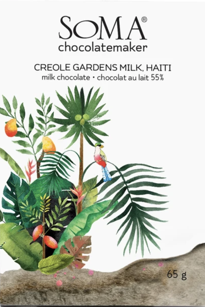 SOMA Chocolates | Milchschokolade »Creole Garden Milk - Haiti« 55% | 65g MHD 27.05.2023