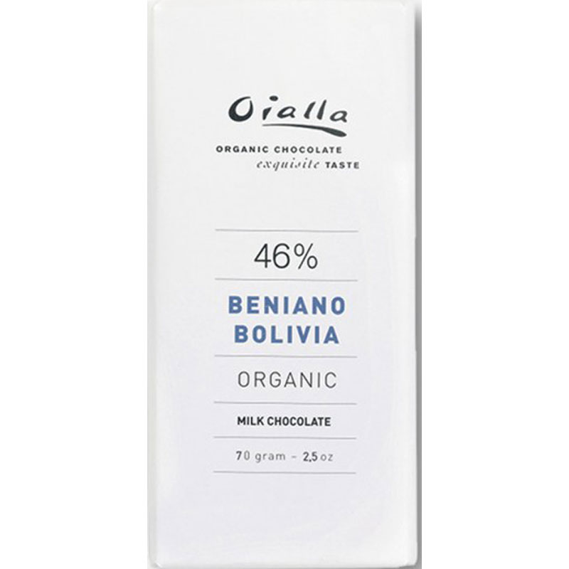 OIALLA | Milchschokolade »Beniano Bolivia« 46% | 60g Prämierte dänische Milchschokolade von Oialla