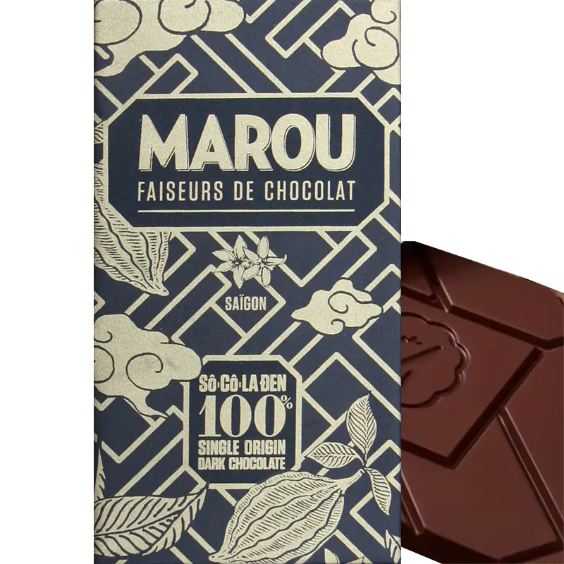 MAROU Vietnam Schokoladen | Dunkle »Sô-Cô-Laden« Kakaomasse 100% | 60g 100 Prozent Kakaomasse von marou Schokoladen Vietnam