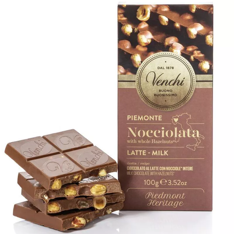 VENCHI | Milchschokolade mit ganzen Haselnüssen »Nocciolata« 100g Milchschokolade mit Haselnuss Nocciolata von Venchi