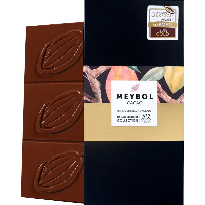 MEYBOL Cacao | Dunkle Schokolade »Chuncho Collection N°7 Cusco Peru« 80% | 70g Prämierte Ausgezeichnete Schokolade Cusco Chuncho Nr. 7 von Meybol Cacao