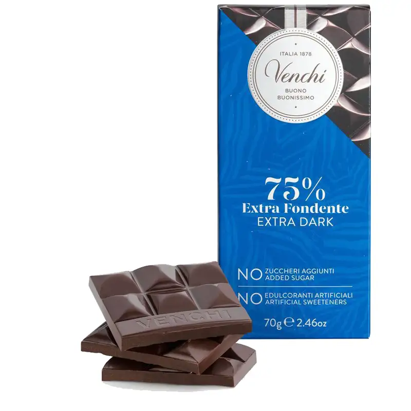 VENCHI | Dunkle Schokolade »Linie NO – Fondente« 75% | 70g Venchi dunkle schokolade ohne Zuckerzusatz 75% von Venchi