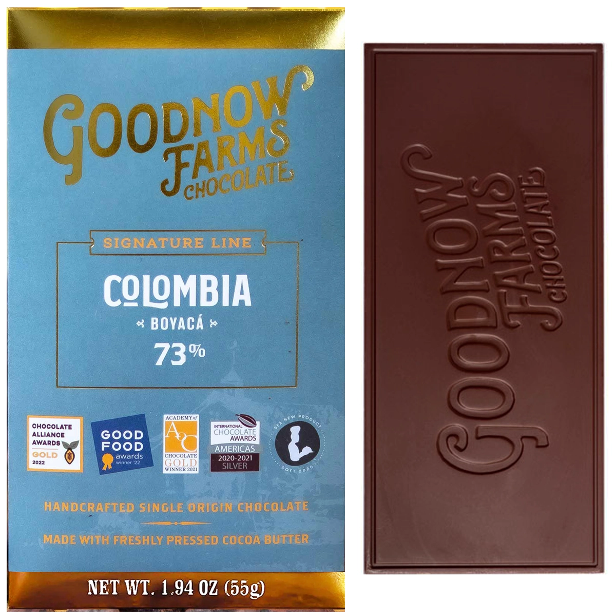 GOODNOW FARMS Boyacá 73 % – Dunkle Schokolade aus Kolumbien