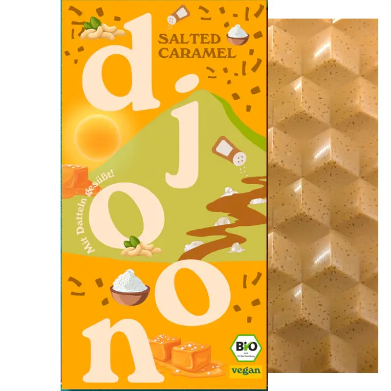 DJOON Schokoladen | Weiße Dattel »Salted Caramel«  32% | BIO | 70g