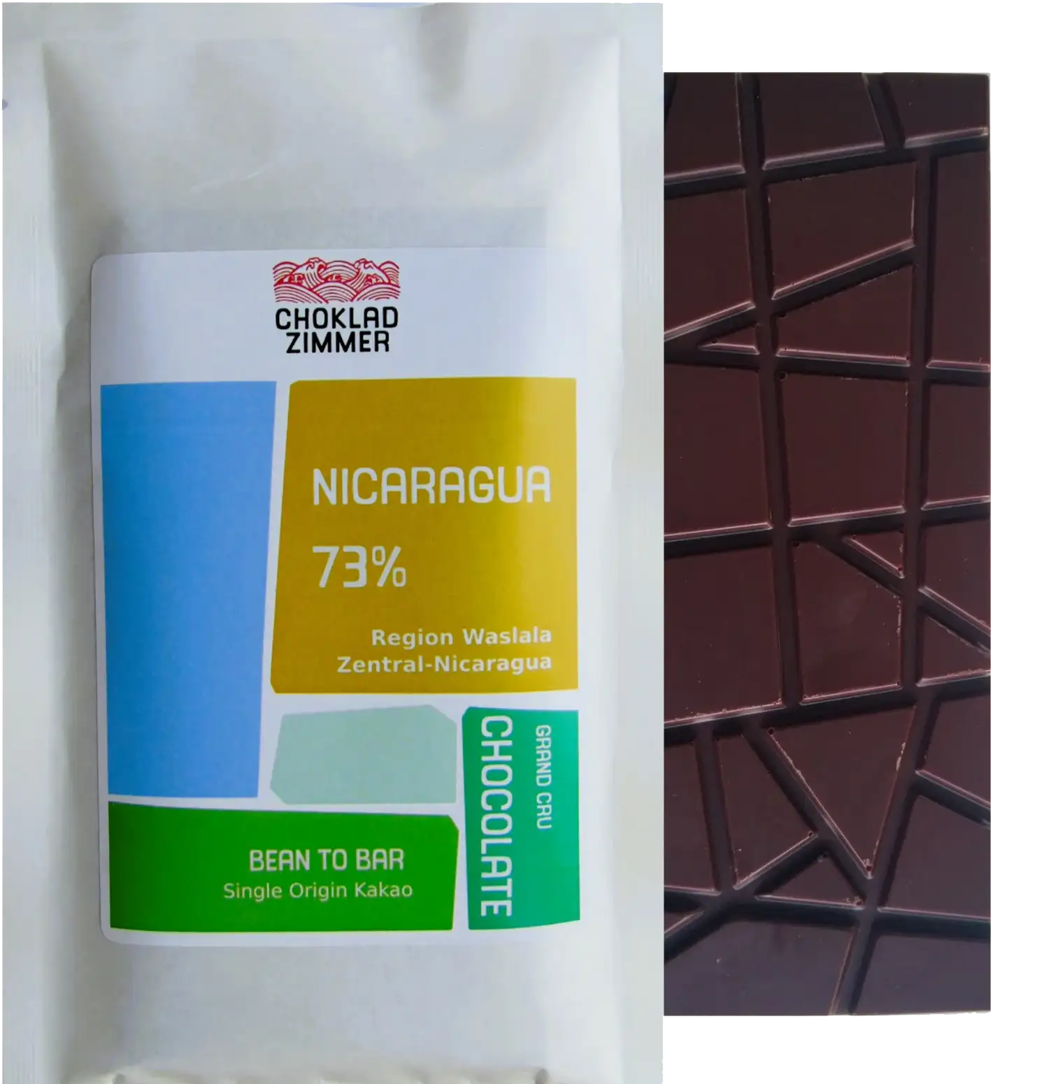 CHOKLAD ZIMMER | Dunkle Schokolade »Nicaragua« 73% | 70g Beste Pure Nicaragua Schokolade von Zimmer Born Darß Ostsee