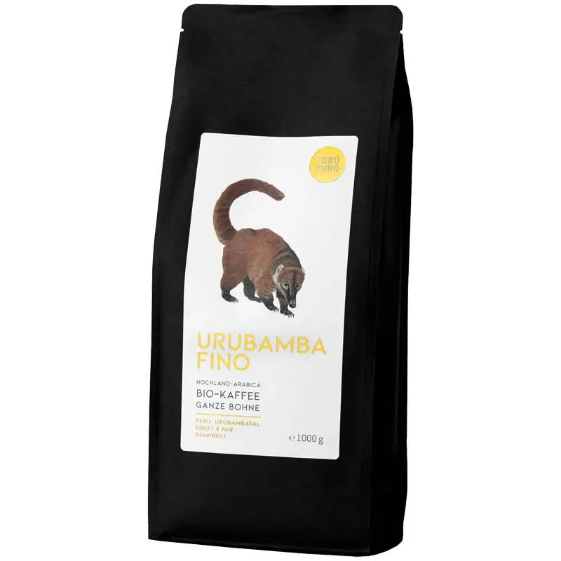 Urubamba Fino Bio-Hochland Kaffee ganze Bohne Arabica von Peru puro