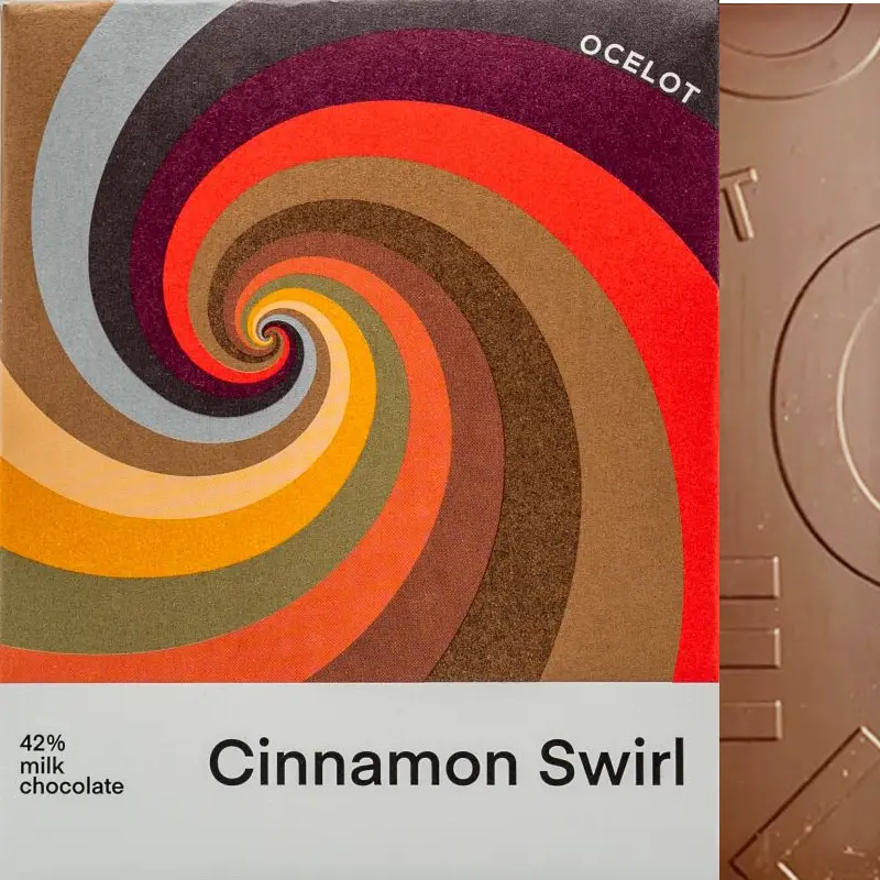 OCELOT | Milchschokolade & Zimtschnecke »Cinnamon Swirl« 42% | BIO | 70g Cinnamon Swirl Milchschokolade mit Zimt von Ocelot
