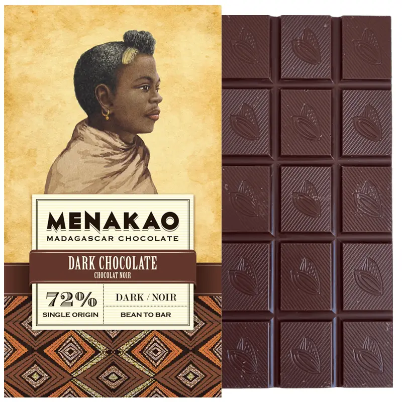 Dunkle Schokolade 72%  von Menakao Madagascar