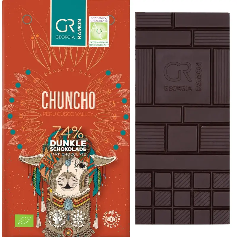 GEORGIA RAMON | Dunkle Schokolade »Chuncho« 74% | BIO | 50g Chuncho Kakao 74% Schokolade von Georgia Ramon