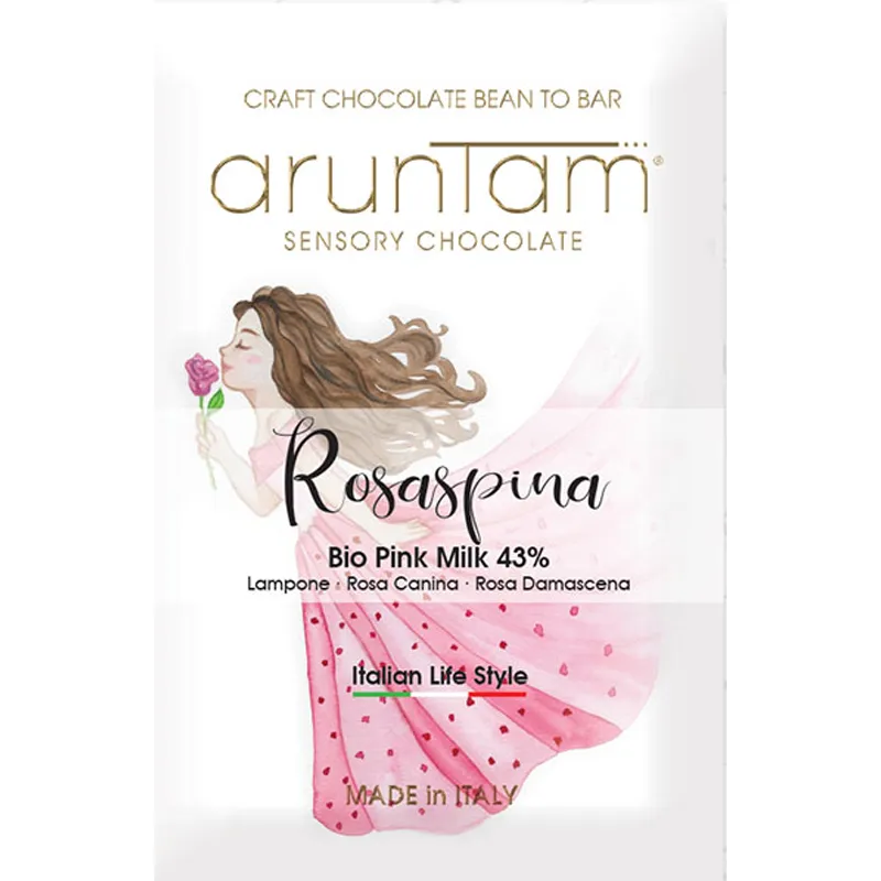 Milchschokolade von Aruntam Pink Milk »Rosaspina« 43% | 50g