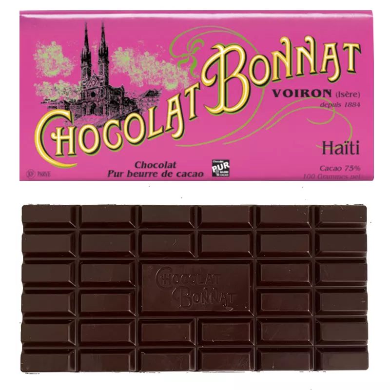Dunkle Schokolade mit Kakao aus Haiti von Chocolatier Bonnat