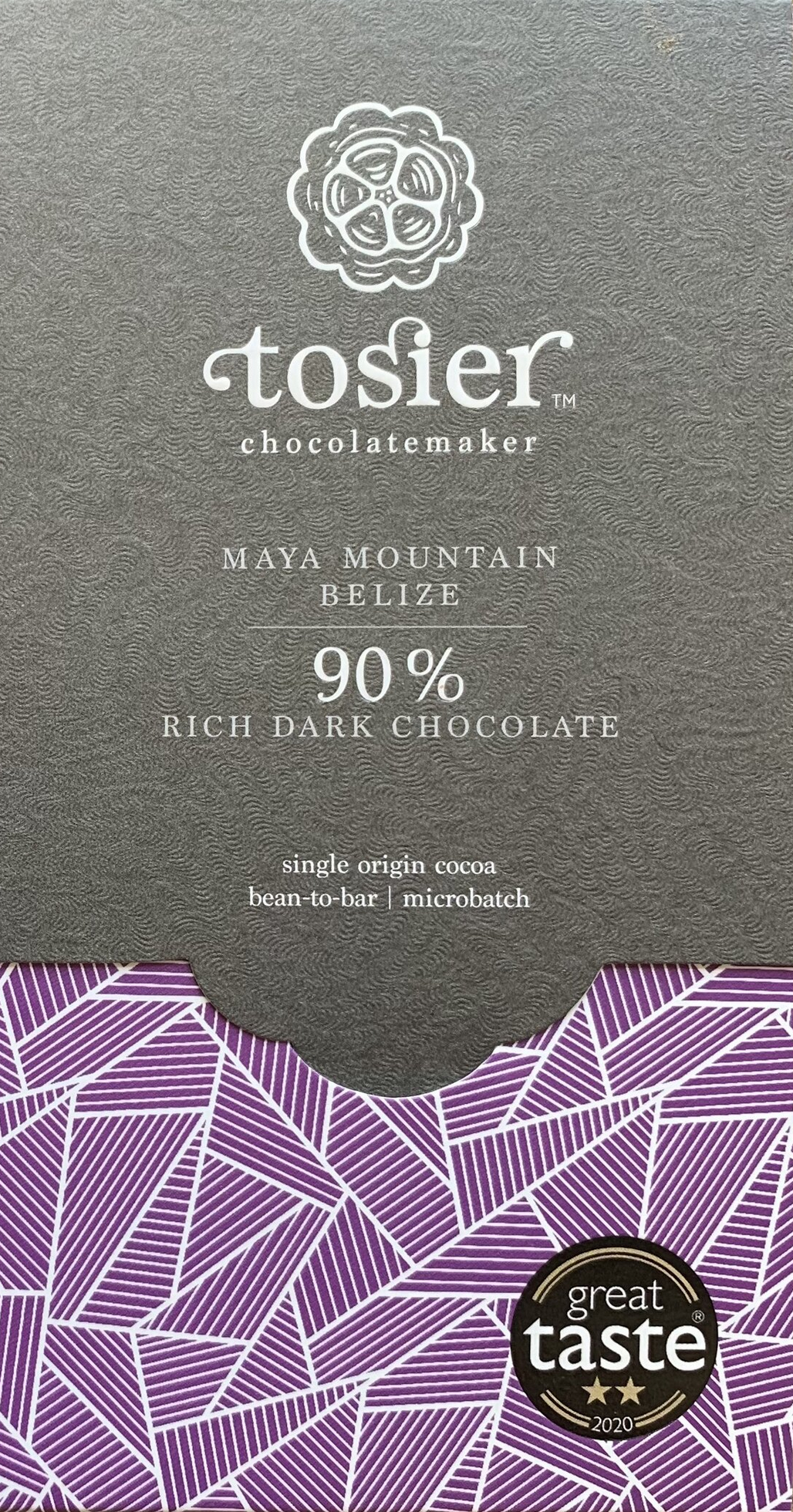 TOSIER | Dunkle Schokolade »Maya Mountain Belize« 90%