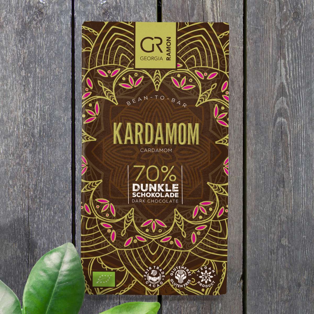 GEORGIA RAMON | Dunkle Schokolade Kardamom 70% | BIO | 50g