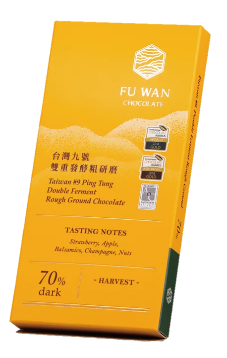 FU WAN Schokolade »Taiwan #9 Ping Tung« Double Ferment Rough 70% | 45g