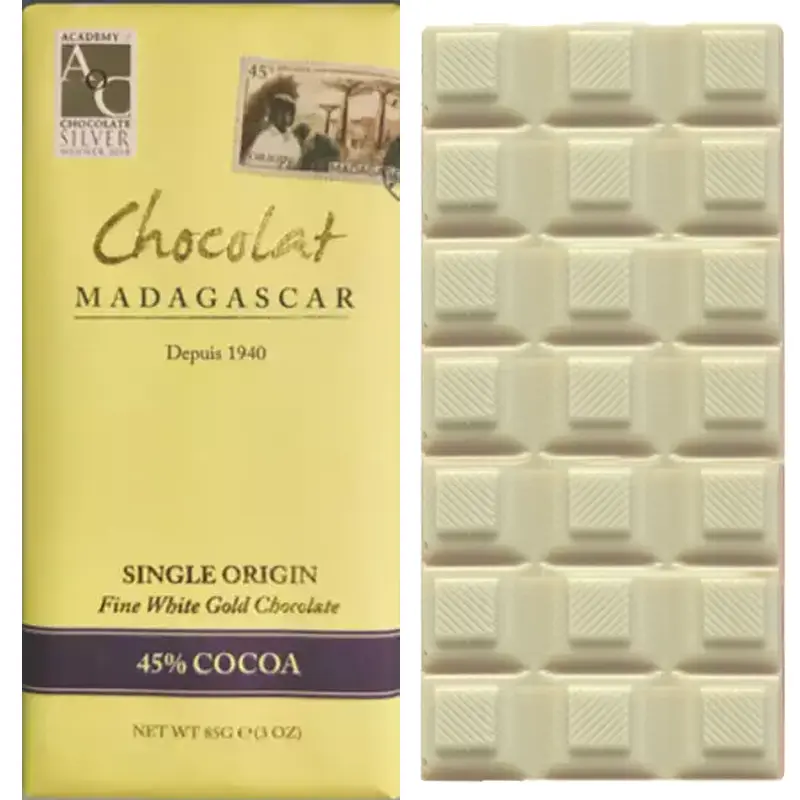 Weiße Schokolade Gold White von Chocolate Madagascar