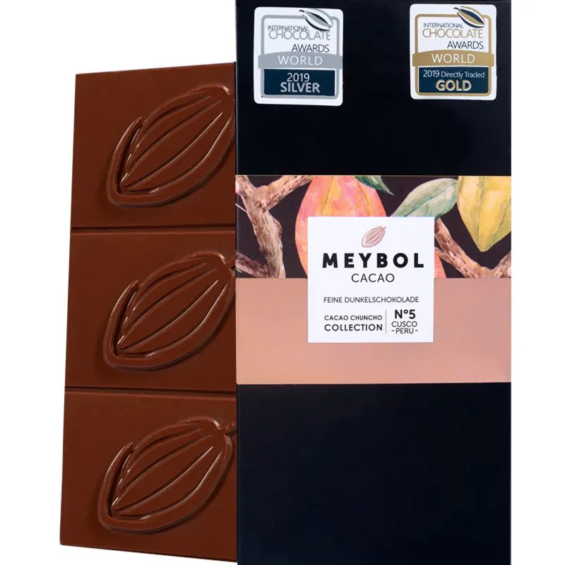 MEYBOL Cacao | Dunkle Schokolade »Chuncho Collection N°5 Cusco Peru« 70% | 70g Prämierte Ausgezeichnete Schokolade Cusco Chuncho Nr. 5 von Meybol Cacao