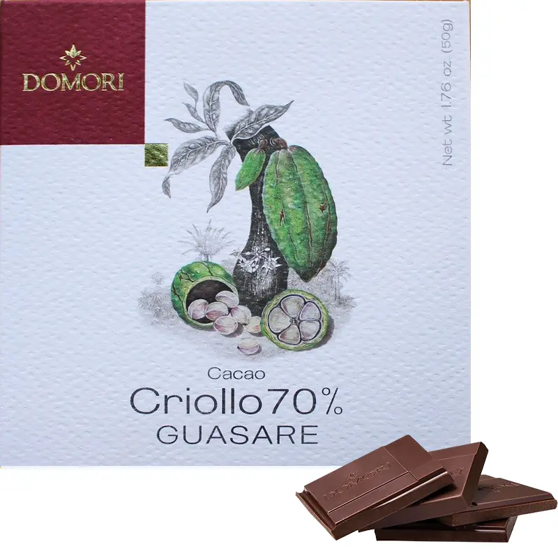 DOMORI | Dunkle Schokolade »Criollo GUASARE« 70% | 50g Beste Guasare Criollo Schokolade con Domori Italien