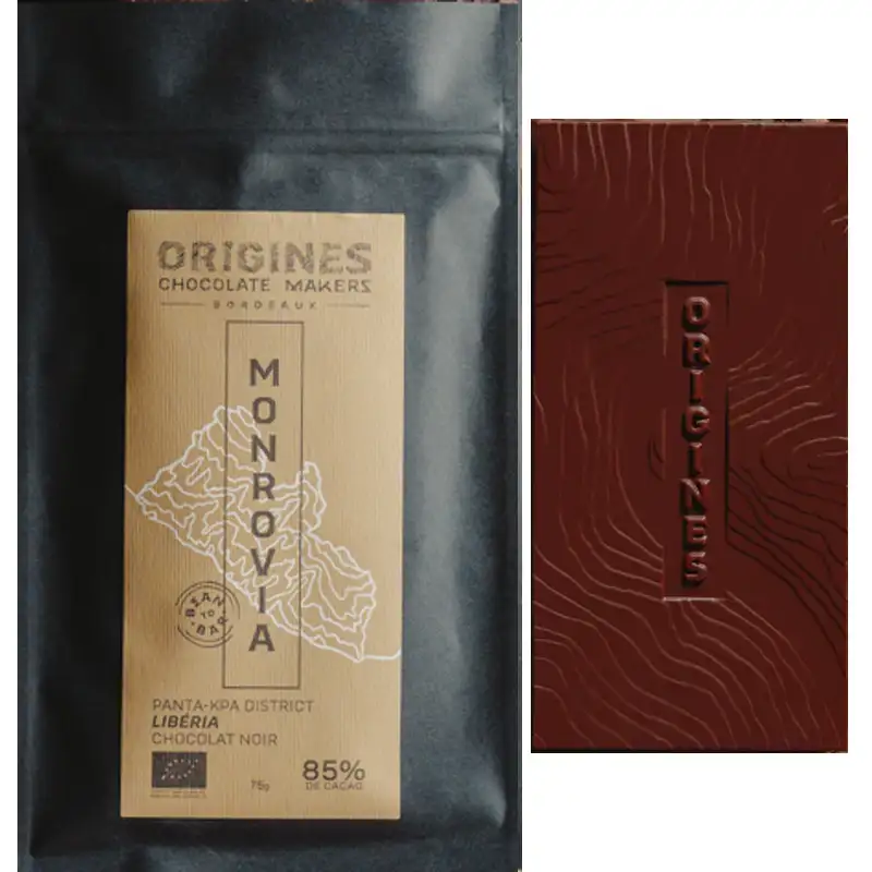 ORIGINES | Dunkle Schokolade »Monrovia Liberia« 85% | BIO | 75g