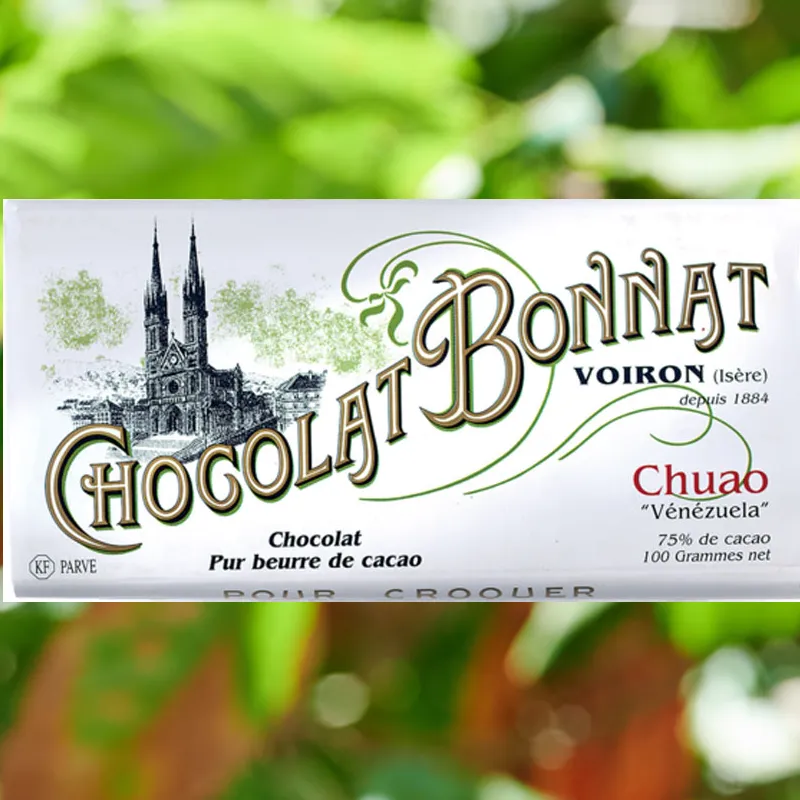 BONNAT Dunkle Schokolade | Chocolat »Chuao« Venezuela 75% | 100g Dunkle Bonnat Schokolade Chuao Venezuela mit 75% Kakaogeahlt