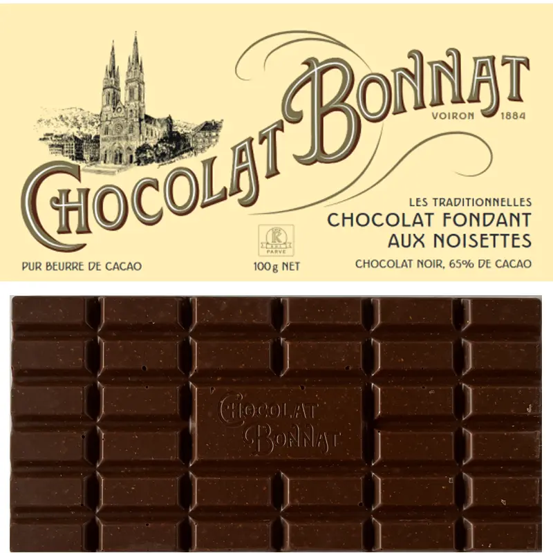 Bonnat Schokolade mit Haselnuss Dunkle Schokolade mit Haselnuss von Bonnat