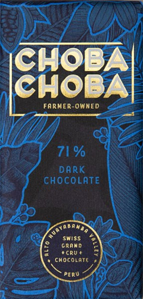 CHOBA CHOBA | Dunkle Schweizer Schokolade »Peru Alto Huayabama Tal« 71% | 91g