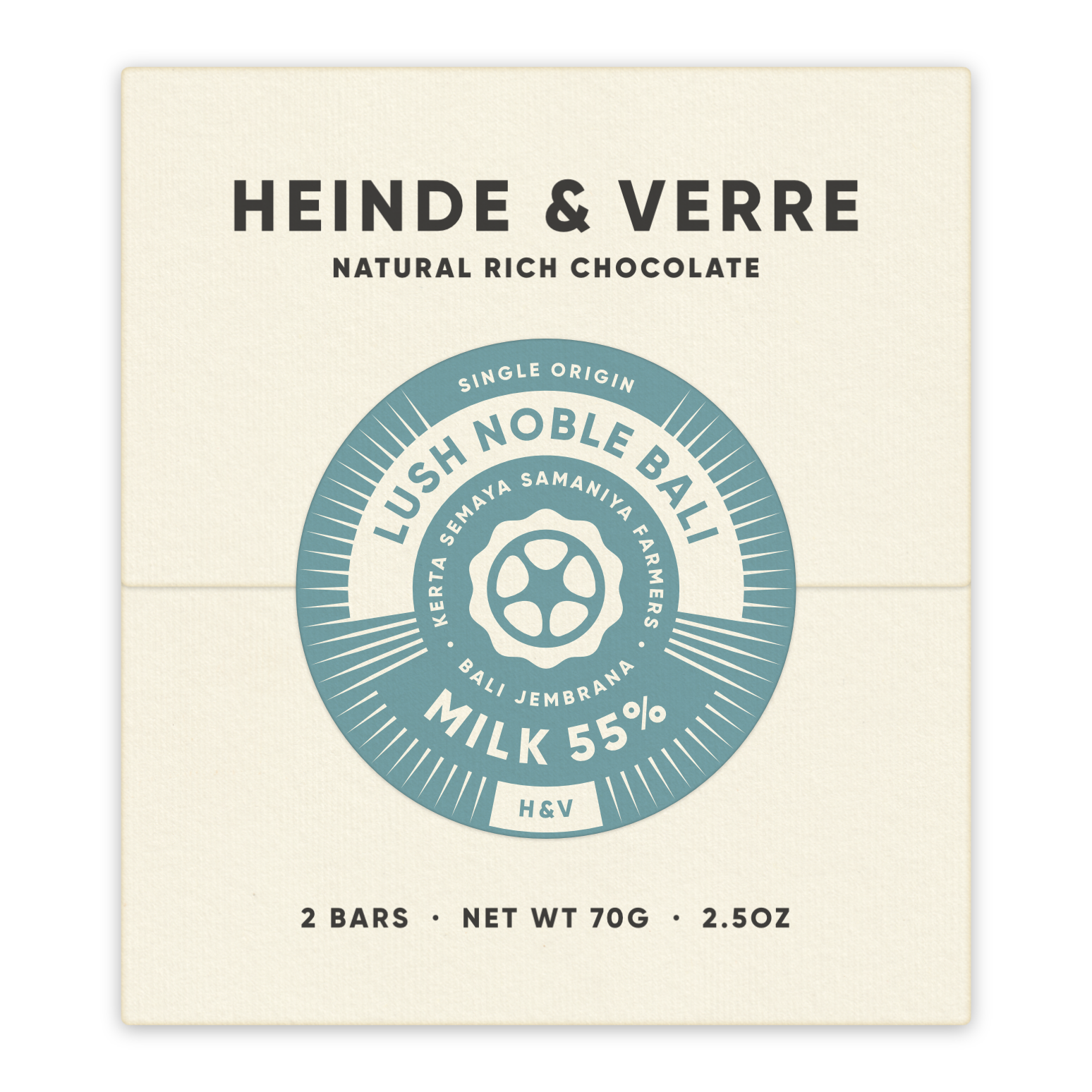 HEINDE & VERRE | Milchschokolade »Lush Noble Bali« 55% | 70g