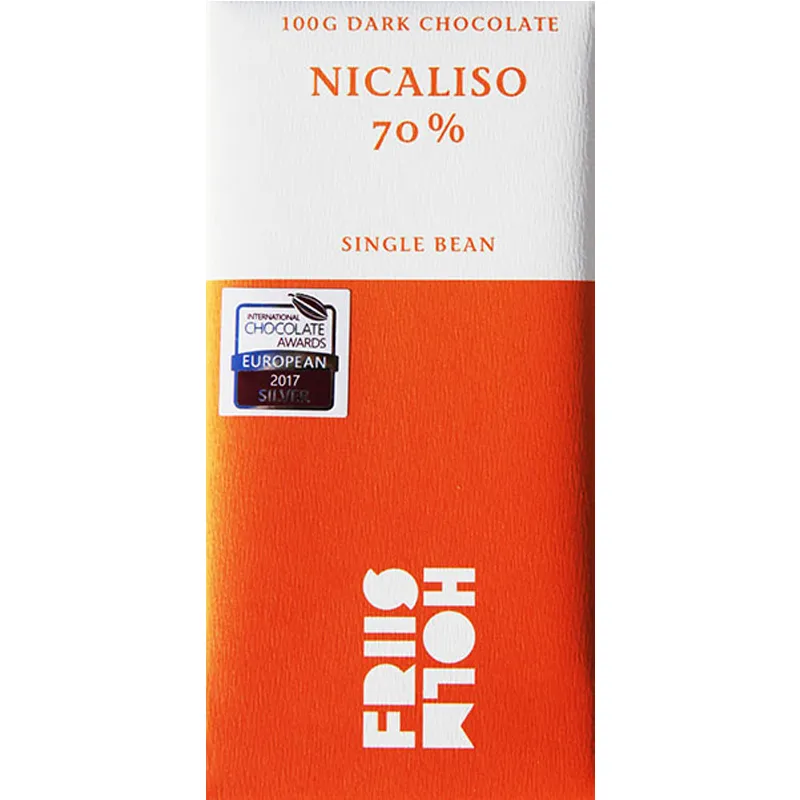 FRIIS-HOLM | Dunkle Schokolade »Nicaliso« Nicaragua 70% | 100g Friis Holm Dunkle Schokolade Nicaliso Nicaragua 70% Kakaogehalt