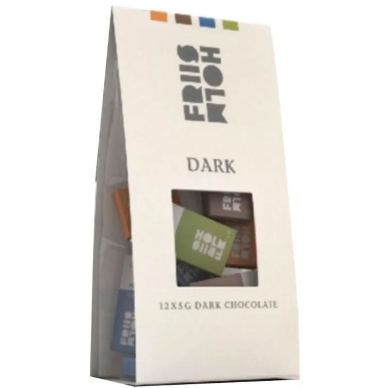FRIIS-HOLM | Dunkle Schokolade »Dark Chocolate« 70% | 12 x 5g Dunkle Schokolade Dark Chocolate 12 Minitafeln von Friis Holm