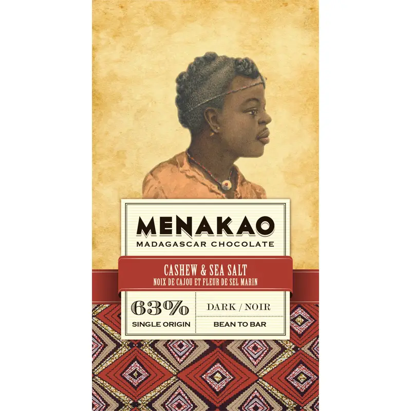 Schokolade mit Cashew und Sea Salt von Menakao