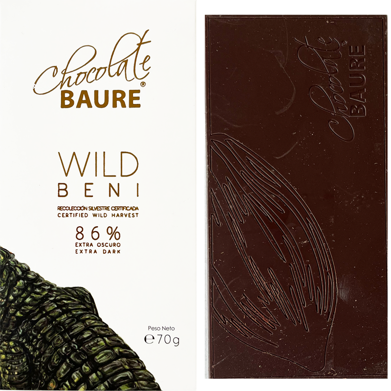 BAURE Chocolate | Dunkle Schokolade »Wild Beni Bolivien« 86% | BIO | 70g Wild Beni Bolivien 86 Prozent Schokolade von Chocolate Baure