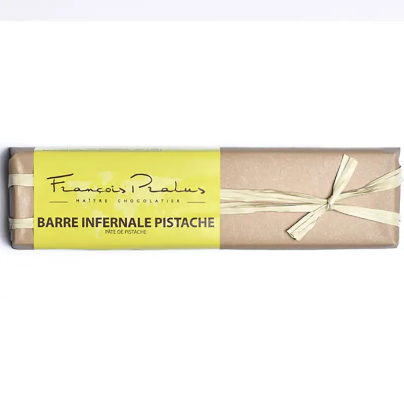 PRALUS | Barre »Infernale Pistache« Schokoladenbarren mit Pistazie | 160g