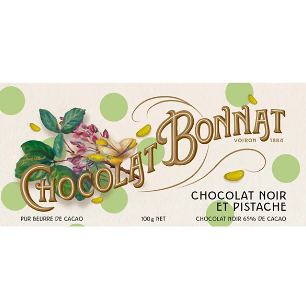 Chocolat Noir et Pistache Dunkle Pistazienschokolade von Bonnat