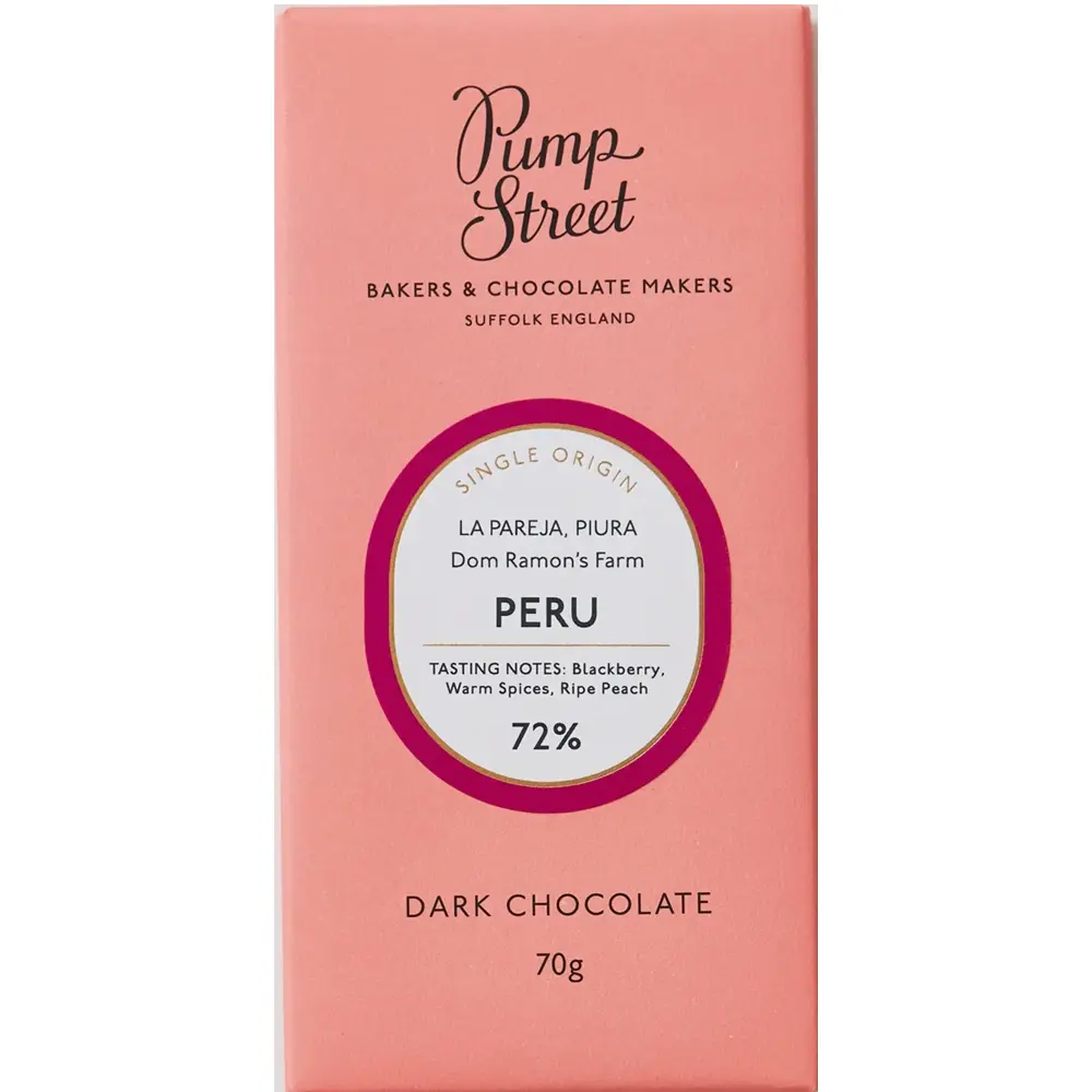 Tafel Pump Street Chocolate Peru 72 % – Bean‑to‑Bar Ursprungsschokolade