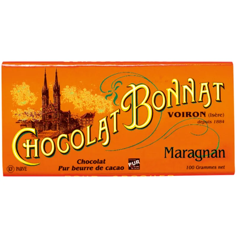 Französische Bonnat Schokolade Maragnan Bresil Orange
