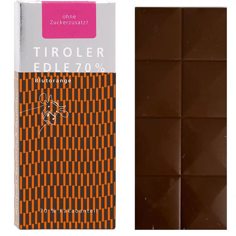 Zuckerfreie Schokolade von Tiroler Edle