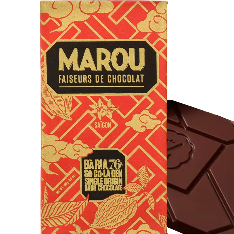 MAROU | Dunkle Schokolade »Vietnam Ba Ria« 76% | 80g Ba Ria 76% Schokolade von Marou Vietnam