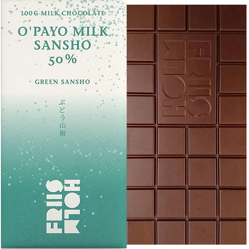 FRIIS-HOLM | Milchschokolade »Sansho Pepper« Nicaragua 50% | BIO | 100g O Payo Milk Sansho Pepper Milchschokolade mit Pfeffer von Mikkel Friis Holm