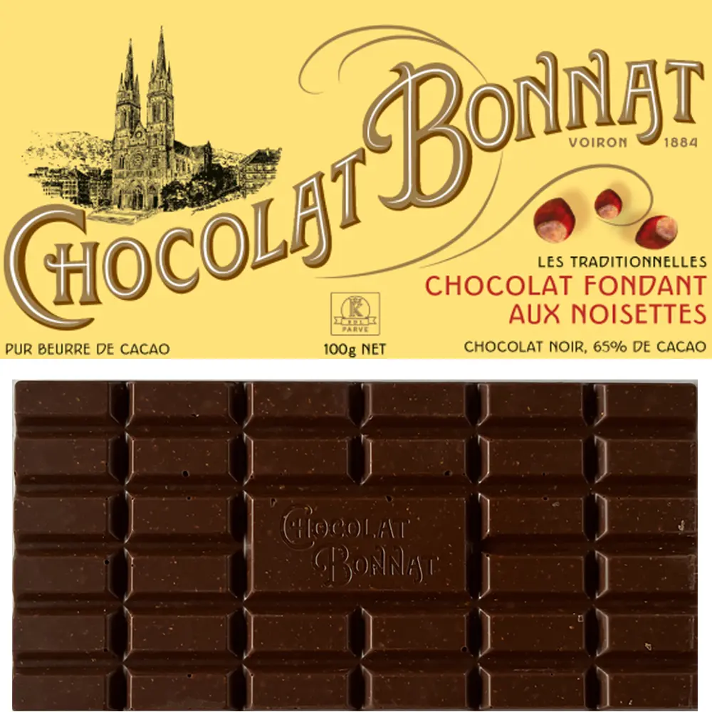 Dunkle Schokolade mit Haselnuss von Bonnat