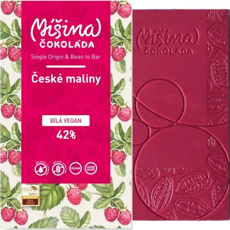 Weiße Schokolade mit Himbeere von Misina Prag