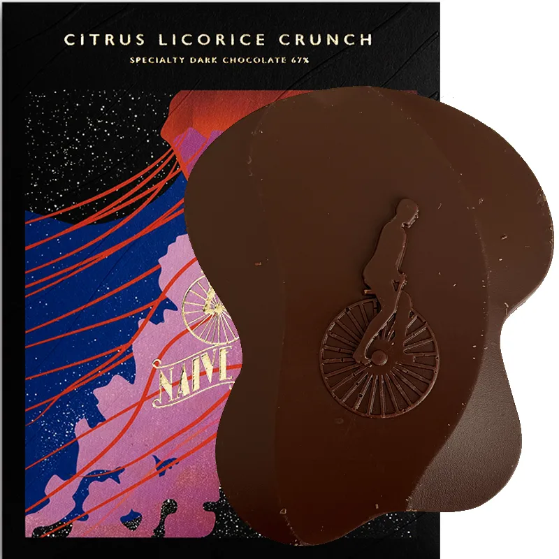 Schokolade mit Lakritz Citrus Cicorice Crunch von Naive