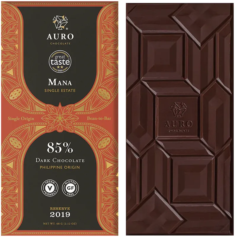 Mana Prämierte Schokolade von Auro von den Philippinen