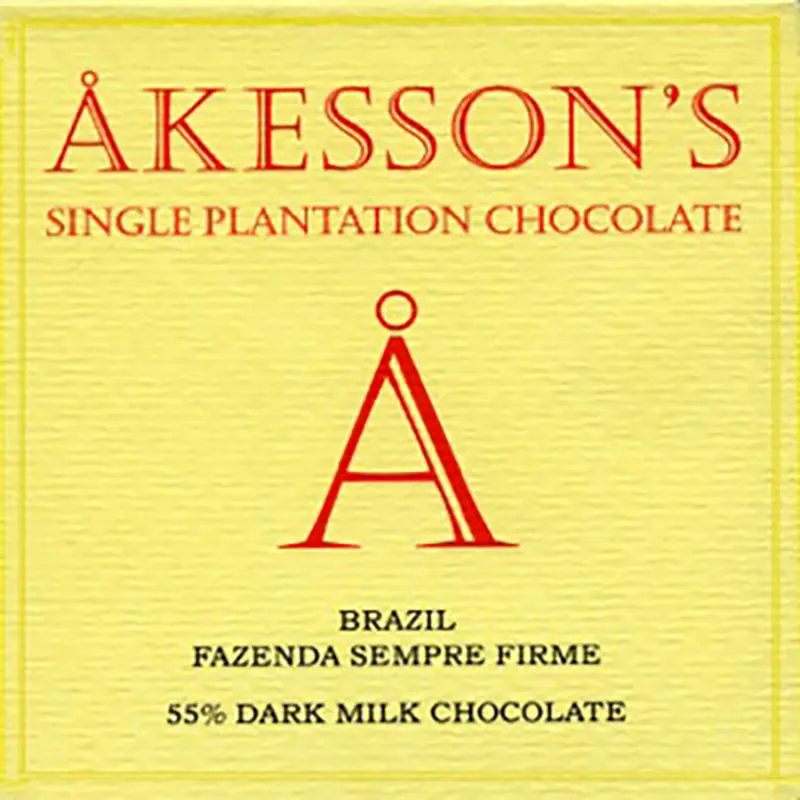 Beste Akesson's Milchschokolade Brazil mit 55% Kakaogehalt