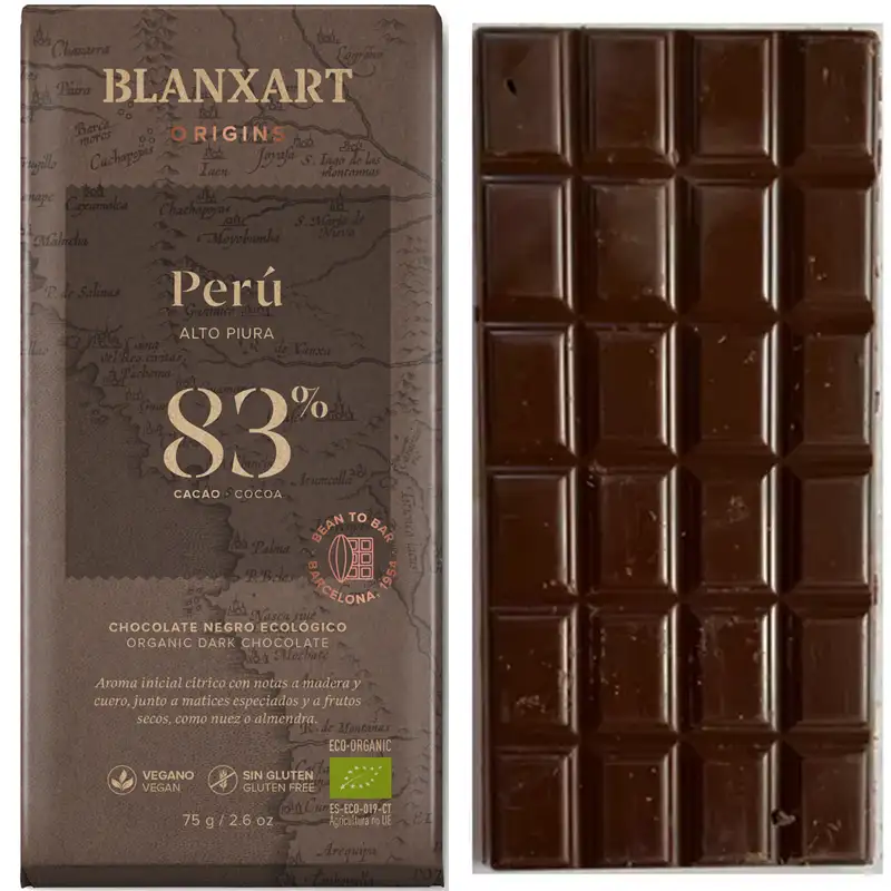 BLANXART | Schokolade Alto Piura »PERU« 83% | BIO | 75g 83% Bio Schokolade Peru von Blanxart