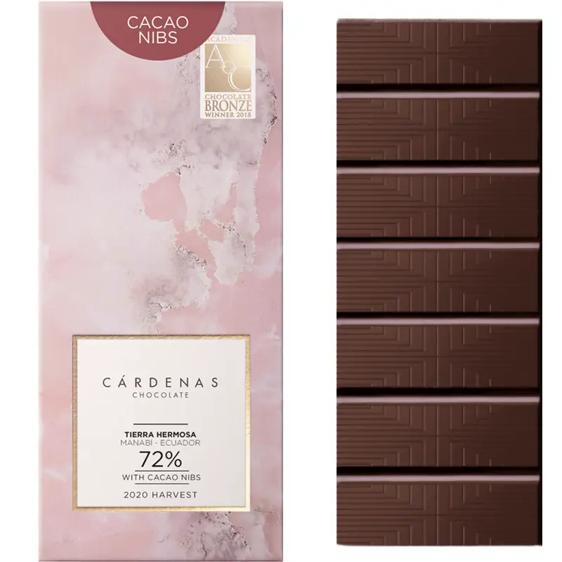 Schokolade mit Kakaonibs von Cardenas Chocolate