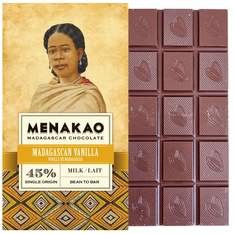Feinste Milchschokolade mit Vanille von Menakao Madagascar
