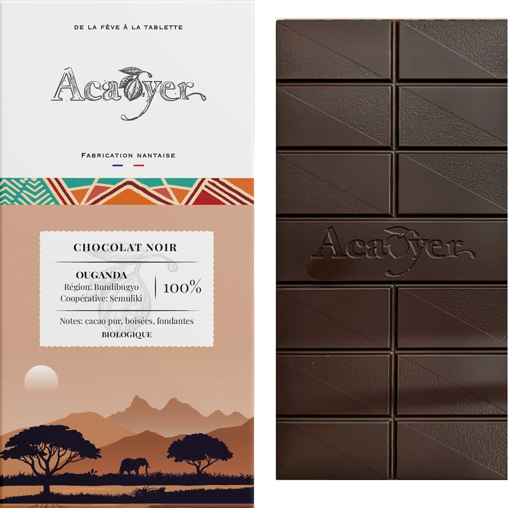 ACAOYER Bundibugyo 100% – Kakaomasse aus Uganda Semuliki Forest, Single-Origin
