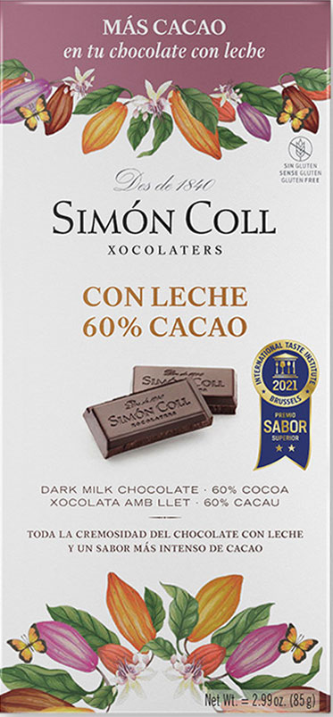 SIMON COLL | Milchschokolade »Con Leche« 60% | 85g SIMON COLL | Milchschokolade »Con Leche« 60% | 85g