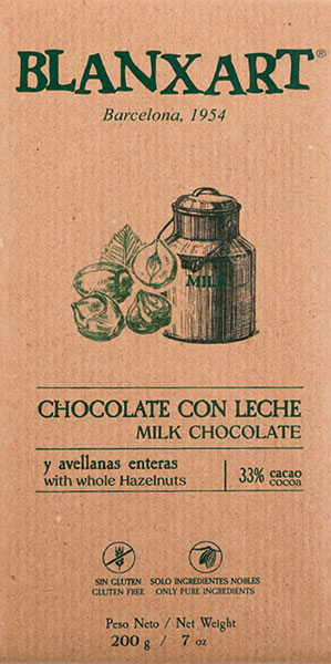 Spanische Milchschokolade mit Haselnüssen von Blanxart